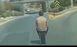 Elektrikli valizle trafikte şaşırtan yolculuk: Ankara’da kayda alınan olay