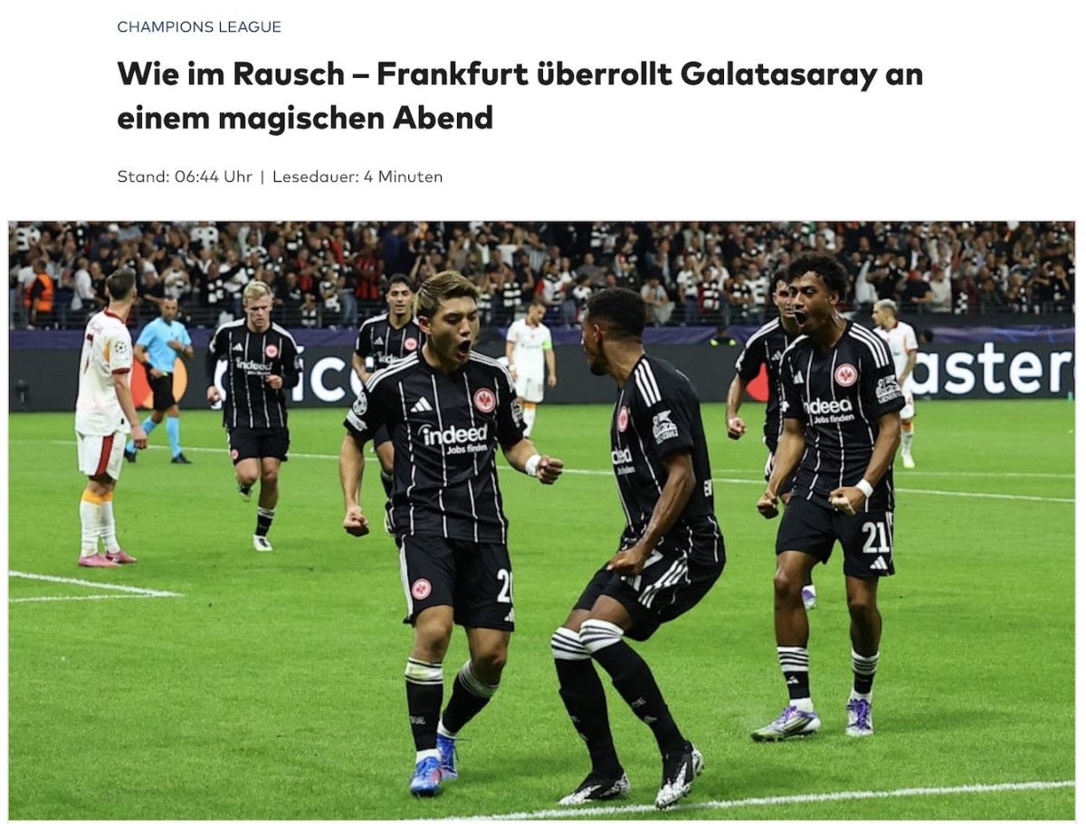 Şampiyonlar Ligi İlk Hafta: Frankfurt 5-1 Galatasaray Deplasesinde Yaşananlar